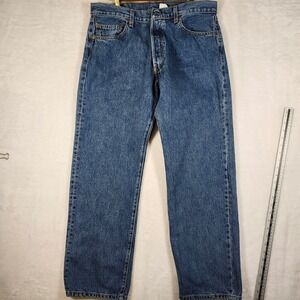 VTG Levi's 501 Jeans Mens W36 L30 Button Fly Classic Blue Denim Straight Leg
